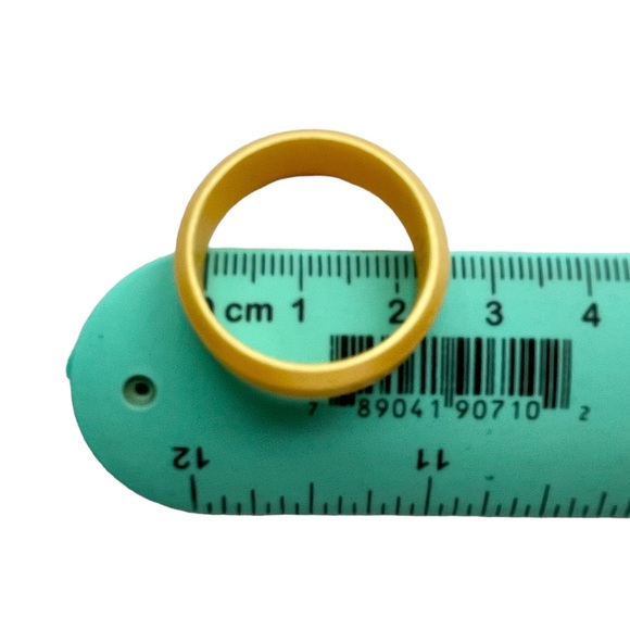 NEW Gold Silicone Ring Band Size 13 Unisex Wedding - Picture 3 of 6